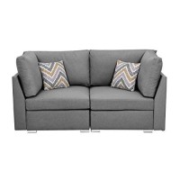 Lilola Home LHF-89825-5 Living Room Set, grey