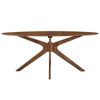Crossroads 71 Oval Wood Dining Table