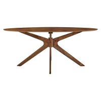 Crossroads 71 Oval Wood Dining Table