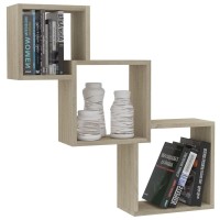 vidaXL Cubicle Shelves Floating Cube Shelves Display Shelves Wall Cube Shelves for Book DVD Photo Display Modern Style Sono