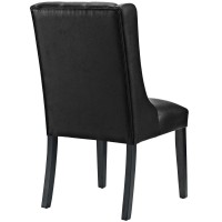 Modway Baronet Dining Chair Vinyl Set Of 2, Black