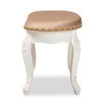 Baxton Studio Ottomans, Sand/White/Gold