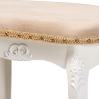 Baxton Studio Ottomans, Sand/White/Gold