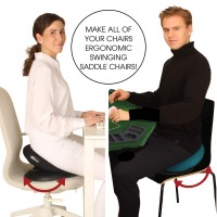 Portable Saddle Chair - Make Any Chair A Saddle Stool - Perfect For Ergonomic Office Chair - Makes A Great Gift For Horse Riders, Coworkers And Friends - Ergonomic Stool (Turquoise) - By Humantool