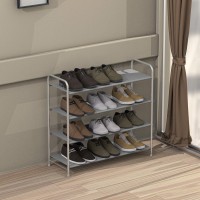 Simple Houseware 4Tier Shoe Rack Storage Organizer 20Pair Grey