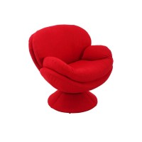 RelaxR Port Leisure Accent Chair in Red Fabric