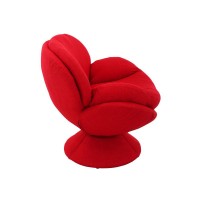 RelaxR Port Leisure Accent Chair in Red Fabric