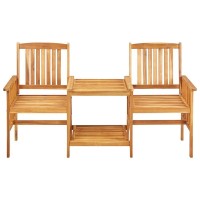 vidaXL Garden Chairs with Tea Table 625x24x362 Solid Acacia Wood 45933