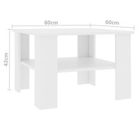 Vidaxl Coffee Table White 23.6