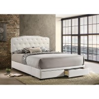 Faux Leather Storage Bed Platform Queen