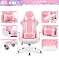 Homall Gaming Chair Office Chair High Back Computer Chair Leather Desk Chair Racing Executive Ergonomic Adjustable Swivel Task