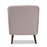 Baxton Studio Gia Modern And Contemporary Brown And White Houndstooth Accent Chair