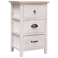 vidaXL Side Cabinet, Chest of Drawers for Bedroom Living Room, Sideboard Buffet Cabinet with Storage, Standing Nightstand, Paulownia Wood