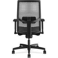 HON Ignition ReActiv Chair Black Fabric Seat Black Mesh Back Black Frame Mid Back Black