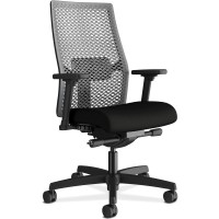 HON Ignition ReActiv Chair Black Fabric Seat Black Mesh Back Black Frame Mid Back Black