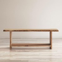 Jofran Inc. Cooper Live Edge Solid Acacia Storage Bench