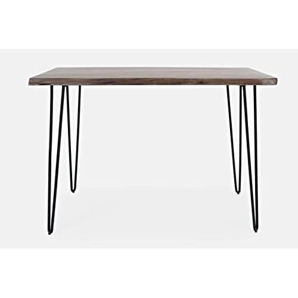 Jofran Nature'S Edge 52'' Solid Wood Modern Natural Live Edge Counter Height Dining Table, Slate