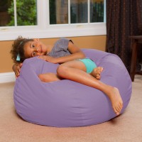 Posh Creations Bean Bag Chair For Kids Teens And Adults Includes Removable And Machine Washable Cover Heather Lavender 38In