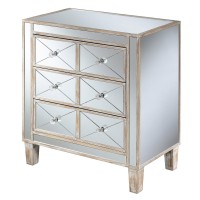 Gold Coast Bettyb Mirrored 3 Drawer End Table