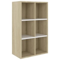 Vidaxl Book Cabinet, Sideboard Bookshelf Standing Shelf, Wall Bookshelf For Living Room, Freestanding Storage Shelving, Concrete Gray Engineered Wood