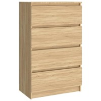 Vidaxl Sideboard, Sideboard Cabinet Side Cabinet With Drawers Commode, Drawer Sideboard, Storage Side Cabinet, Modern, Sonoma Oak Engineered Wood