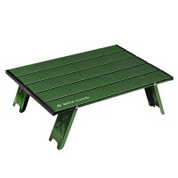 Rock Cloud Folding Beach Table Aluminum Portable Camping Table Ultralight, Green