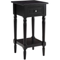 Convenience Concepts French Country Khloe 1 Drawer Accent Table With Shelf Espresso