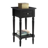 Convenience Concepts French Country Khloe 1 Drawer Accent Table With Shelf Espresso