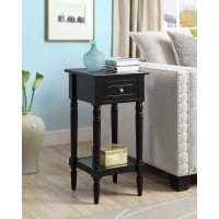 Convenience Concepts French Country Khloe 1 Drawer Accent Table With Shelf Espresso