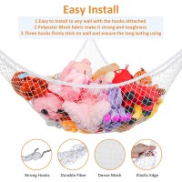 Kohuijoo Toy Hammock, Stuffed Animals Hammock, Jumbo Toy Storage Net 83