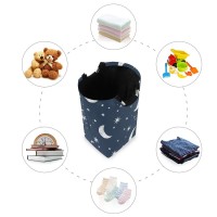 Senya Moon Stars And Clouds Large Storage Basket Collapsible Organizer Bin Laundry Hamper For Nursery Clothes Toys