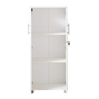 Mmt Furniture Designs Ltd Office Storage Cabinet, 55Cm X 35Cm X 125Cm, White