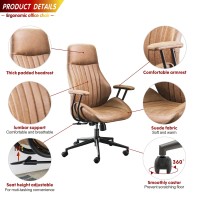 Ovios Ergonomic Office Chair Home Office Desk Chair Computer Chair With Lumbar Support High Back Executive Height Adjustable Rol