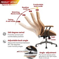 Ovios Ergonomic Office Chair Home Office Desk Chair Computer Chair With Lumbar Support High Back Executive Height Adjustable Rol