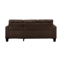 Acme Furniture Earsom Sectional Sofa (Rev. Chaise) In Brown Linen