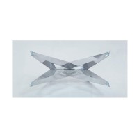 Acme Furniture Dekel Dining Contemporary Styled Glass Table In Chrome Finish