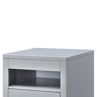 Benjara Transitional Style Wooden End Table With 1 Drawer, Gray And Black