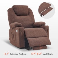 Mcombo Large Power Lift Recliner Chair Sofa With Massage And Heat For Big And Tall Elderly People 3 Positions And Usb Ports Ex