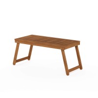 Furinno Tioman Outdoor Hardwood Coffee Folding Table, Natural