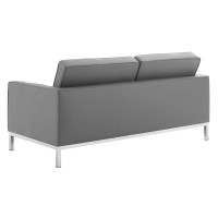 Modway Loft Living-Room-Furniture-Sets, Silver Gray