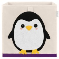 Clcrobd Foldable Animal Cube Storage Bins Fabric Toy Box/Chest/Organizer For Kids Nursery, 13 Inch (Penguin)