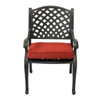 Sparta Modern Dining Arm Chair, Terracotta(D0102H7C6Cj)