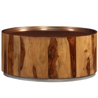vidaXL Coffee Table Solid Sheesham Wood and Steel 268 244925