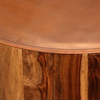 vidaXL Coffee Table Solid Sheesham Wood and Steel 268 244925