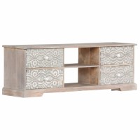 vidaXL TV Cabinet 472x118x157 Solid Acacia Wood 247688