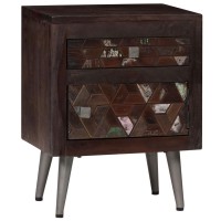 vidaXL Bedside Cabinet Solid Reclaimed Wood 157x118x196 245916