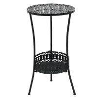 vidaXL Bistro Table Black 157x275 Metal 245939