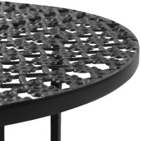 vidaXL Bistro Table Black 157x275 Metal 245939