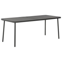 vidaXL Garden Table Dark Gray 709x327x283 Steel 46632