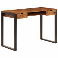 vidaXL Desk 433x217x307 Solid Sheesham Wood and Steel 247963